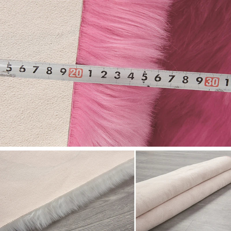 Imitation Sheepskin Carpet Fluffy Plush Rugs Kids Luxury Fur Bedroom Bedside Carpet Living Room Sofa Area Rug Faux Wool Carpet