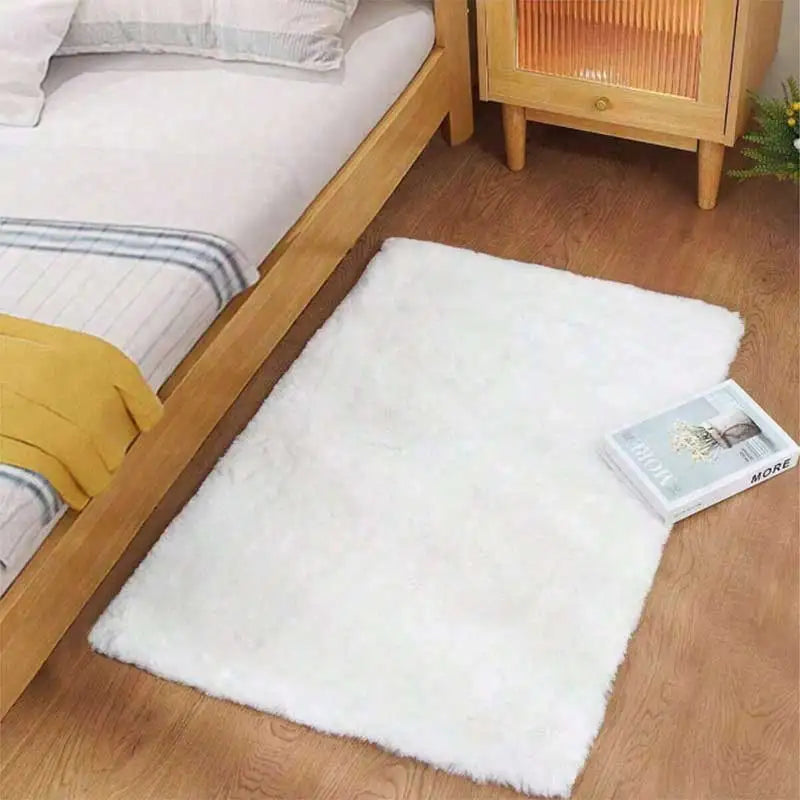 Furry Carpet Living Room Mat Modern Bedroom Nordic Style Decoration Carpet Large Size Black Gray White Non Slip Children's Rugs