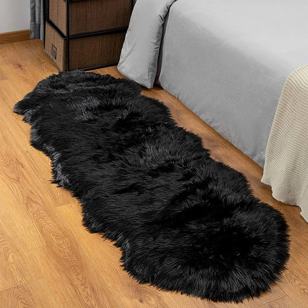 Imitation Sheepskin Carpet Fluffy Plush Rugs Kids Luxury Fur Bedroom Bedside Carpet Living Room Sofa Area Rug Faux Wool Carpet