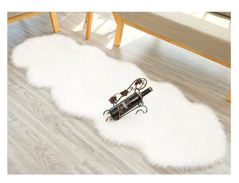Imitation Sheepskin Carpet Fluffy Plush Rugs Kids Luxury Fur Bedroom Bedside Carpet Living Room Sofa Area Rug Faux Wool Carpet