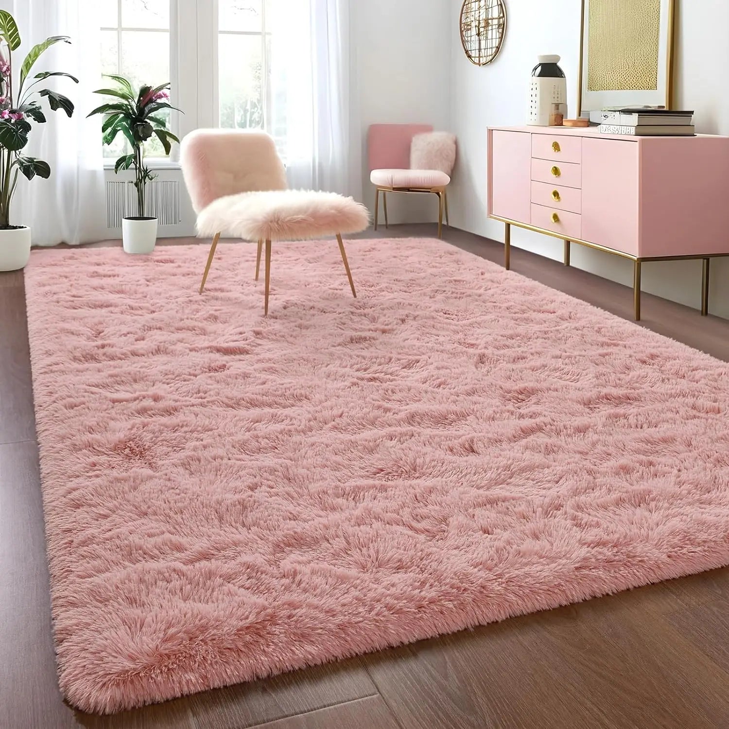 Fluffy Rugs for Bedroom Fuzzy Area Rugs for Living Room Soft Kids Carpet Non Slip Rugs for Hardwood Floors Room Decor
